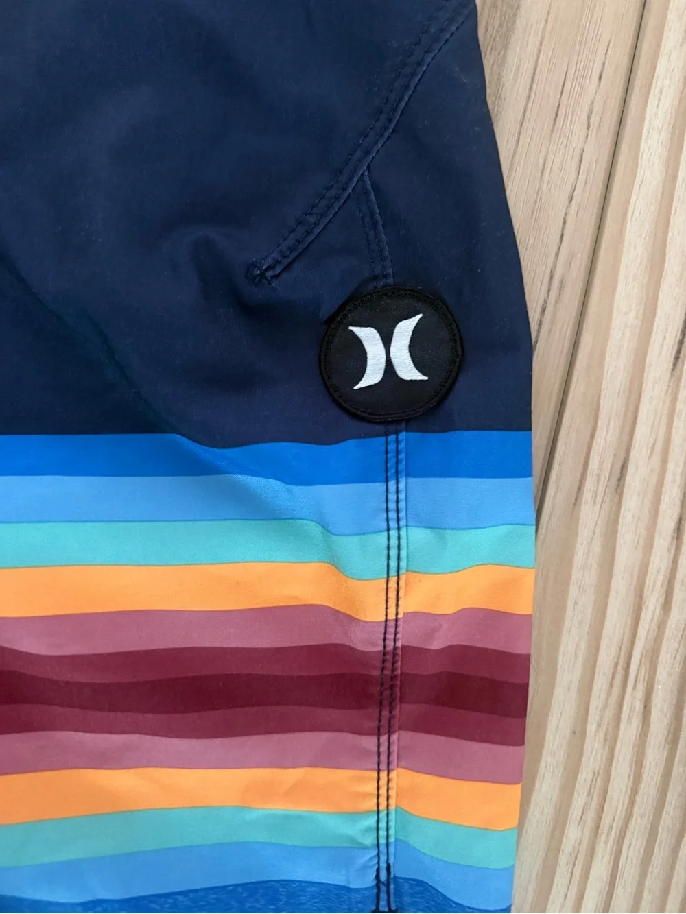 Hurley Navy‎ & Multi-Stripe Men’s Boardshorts